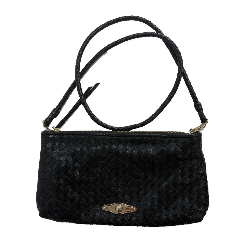 Elliott Lucca Leather Women's Handbag Crossbody Purs Shoulder Strap Black - Picture 2 of 7